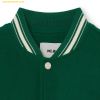  Áo Khoác Bomber MLB Basic Medium Logo Wool Varsity Jacket NY (Mg.Green) 3AJPB0131-50GNM Tay Da 