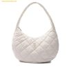 Túi Đeo Chéo Chần Bông MLB Quilted Hobo Bag Large Boston Red Sox Cream 3ABQL0936-43CRP Trắng