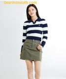  Áo Sweater Len SAPO Cable Semi-Open Sweater SPKWE49G40 - Navy 