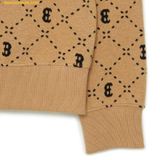  Áo Sweat MLB Diamond Monogram Front Pattern Jacquard Comfortable Fit Man-to-Man BOS (L.Camel) 3AMTM0134-43CAL 
