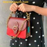  Túi Đeo Chéo Coach Beat 18 Leather Colorblock Gusset Crossbody Tan Electric Red C2449 