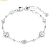  Vòng Tay , Lắc Tay Swarovski Imber bracelet Round cut, White, Rhodium plated 5696079 