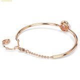  Vòng Tay, Lắc Tay Swarovski Dextera bangle Round cut, dancing, White, Rose gold-tone plated 5692259 