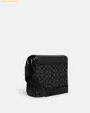  Túi Đeo Chéo Nam Coach Sprint Map Bag 25 In Signature Jacquard CE534 Đen Logo 