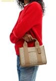  Túi Tote Vuông Coach Smith Tote Bag 24 In Signature Jacquard Light Khaki Multi CAR78 