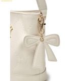  Túi Đeo Chéo MLB Shoulder Bag, New York Yankees Monogram Embo Bucket Bag 7ACRM066N-50CRS Cream 