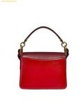  Túi Đeo Chéo Coach Beat 18 Leather Colorblock Gusset Crossbody Tan Electric Red C2449 