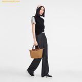  Túi Xách Longchamp Le Pliage Original Size S Handbag Fawn / Chamois - Recycled canvas - Vàng 