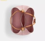  Túi Đeo Vai Coach Rowan Bucket Bag In Signature Canvas With Charms Powder Pink CEA23 