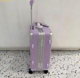  Vali Kéo FILA Ribbed Hard Shell Luggage 22 Inch Tím Pastel 