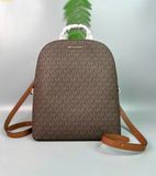  Balo Michael Kors Cindy Large Signature Logo Backpack Màu Nâu Logo 