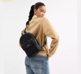  Túi Đeo Chéo Coach Turnlock Sling Pack CAJ72 Đen Trơn 