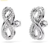  Khuyên Tai, Bông Tai Swarovski Hyperbola stud earrings Infinity, White, Rhodium plated 5687269 