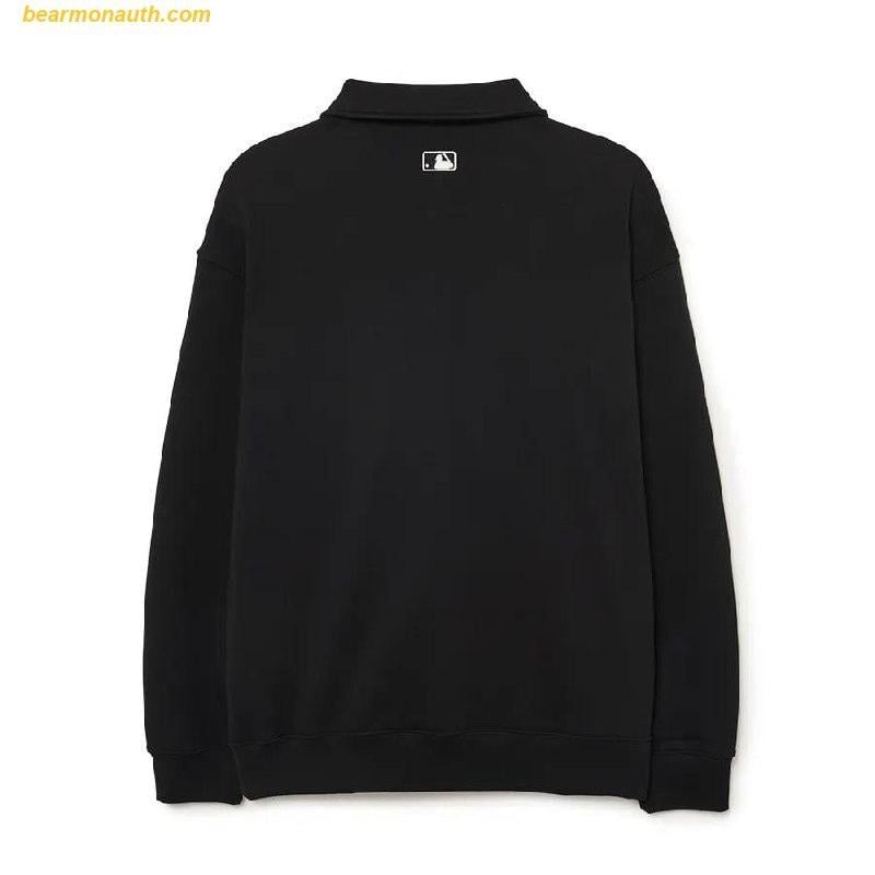 Áo Sweat MLB Basic Small Logo Half Zip-Up Overfit Man-to-Man
