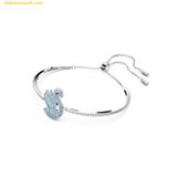 Vòng Tay, Lắc Tay Swarovski Iconic Swan Bangle Swan, Blue, Rhodium plated 5660595 