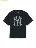  Áo Phông MLB Classic Monogram Big Lux Oversized Short Sleeve T-shirt New York Yankees 3ATSM0463-50BKS Black 