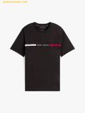  Áo Thun Tommy Hilfiger Crew Neck Logo Panel T-Shirt Đen 