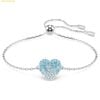  Lắc Tay Swarovski Hyperbola bracelet Heart, Blue, Rhodium plated 5687621 