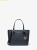  Túi Tote Michael Kors Very small Jet Set Travel tote bag with top zip closure and logo Navy Blue 35T9STVT0B 