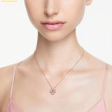  Dây Chuyền, Vòng Cổ Swarovski Idyllia pendant Clover, White, 18k rose gold finish 5674211 
