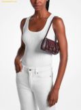 Túi Đeo Vai Michael Kors Zoe Small Burnished Leather Pochette Oxblood 32F5TZCU1O 