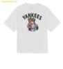  Áo Phông MLB New York Yankees Oversized Short Sleeve T-shirt with Mega Bear Back Graphic White 3ATSE0263-50WHS 