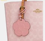  Túi Tote Coach Mollie Tote Bag 25 In Signature Canvas With Charms Powder Pink CER24 