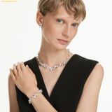  Bộ Dây Chuyền, Lắc , Bông Tai Swarovski Constella set Mixed cuts, White, Rhodium plated 5738285 