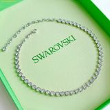  Dây Chuyền, Vòng Cổ Swarovski Imber Tennis necklace Round cut, White, Rhodium plated 5682595 