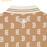  Áo Polo MLB Classic Monogram Front Pattern Collar T-Shirt Boston Red Sox 3Apqm0443 - Nâu 