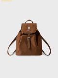  Balo WHOAU Suede Buckle Backpack Màu Nâu 