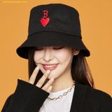  Mũ Bucket MLB Heart Bucket Hat Boston Red Sox Black 