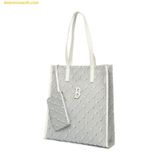  Túi Tote MLB Mono Diamond Jackquard Tote Bag Boston Red Sox Grey 3AORM012N-43GRS 