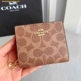  Ví Gập Coach Snap Wallet In Signature Canvas CW789 Brown 