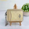 Ví Thẻ Coach Zip Card Case In Signature Canvas Màu Vàng Nhạt