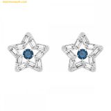  Khuyên Tai Swarovski Stella Mixed Cuts Star Blue Stud Earrings 5649000 