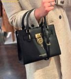  Túi Xách Michael Kors Small leather Hamilton satchel bag 35T1GHMS1L Đen Trơn 