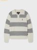 Áo Len WHOAU Bokashi Stripe Collar Pullover WHKAF4T32F Ivory
