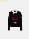  Áo Polo Tay Dài BADBLOOD Saint Blood Rugby Shirt Slim Fit - Black w-tee25-036 