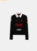 Áo Polo Tay Dài BADBLOOD Saint Blood Rugby Shirt Slim Fit - Black w-tee25-036