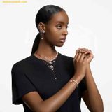  Khuyên Tai, Bông Tai Swarovski Stella Stud Earrings Round Cut, Star, White, Rose Gold-Tone Plated 5645465 