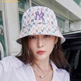  Mũ Bucket MLB Monogram Rainbow Dome Hat New York Yankees White 32CPH4111-50W 