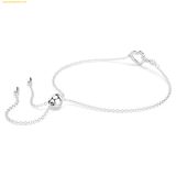  Vòng Tay, Lắc Tay SWAROVSKI Hyperbola bracelet Infinity and heart, White, Rhodium plated 5524421 