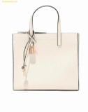  Túi Tote Marc Jacobs Mini Grind Coated Leather Tote Trắng 