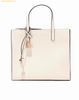 Túi Tote Marc Jacobs Mini Grind Coated Leather Tote Trắng