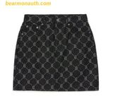  Chân Váy MLB Dia Monogram Jacquard Denim Boston Redsox 3fdsm0324-43bks 