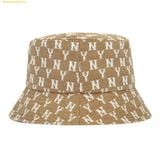  Mũ Bucket MLB Classic Monogram Jacquard Bucket Hat NY (BEIGE) 32CPHV111-50B Begi 