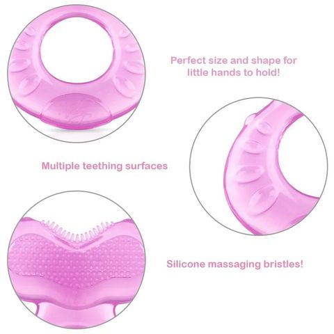  Nuby gặm nướu trẻ em bằng silicone trong suốt 620 