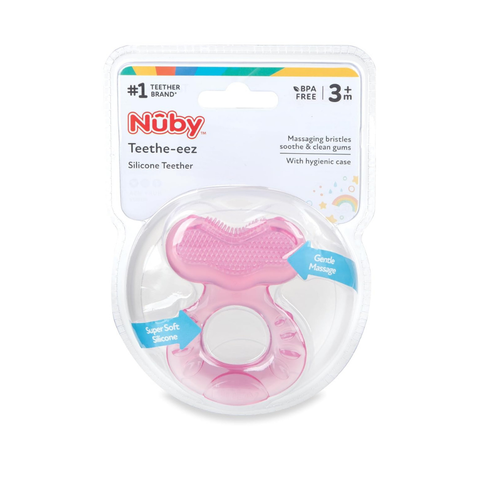  Nuby gặm nướu trẻ em bằng silicone trong suốt 620 