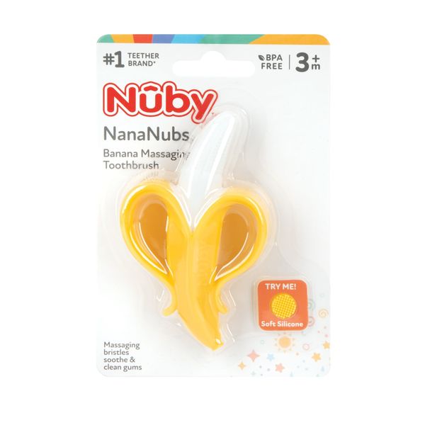  Nuby Bàn chải massage nướu 360 độ cho trẻ em hình quả chuối 